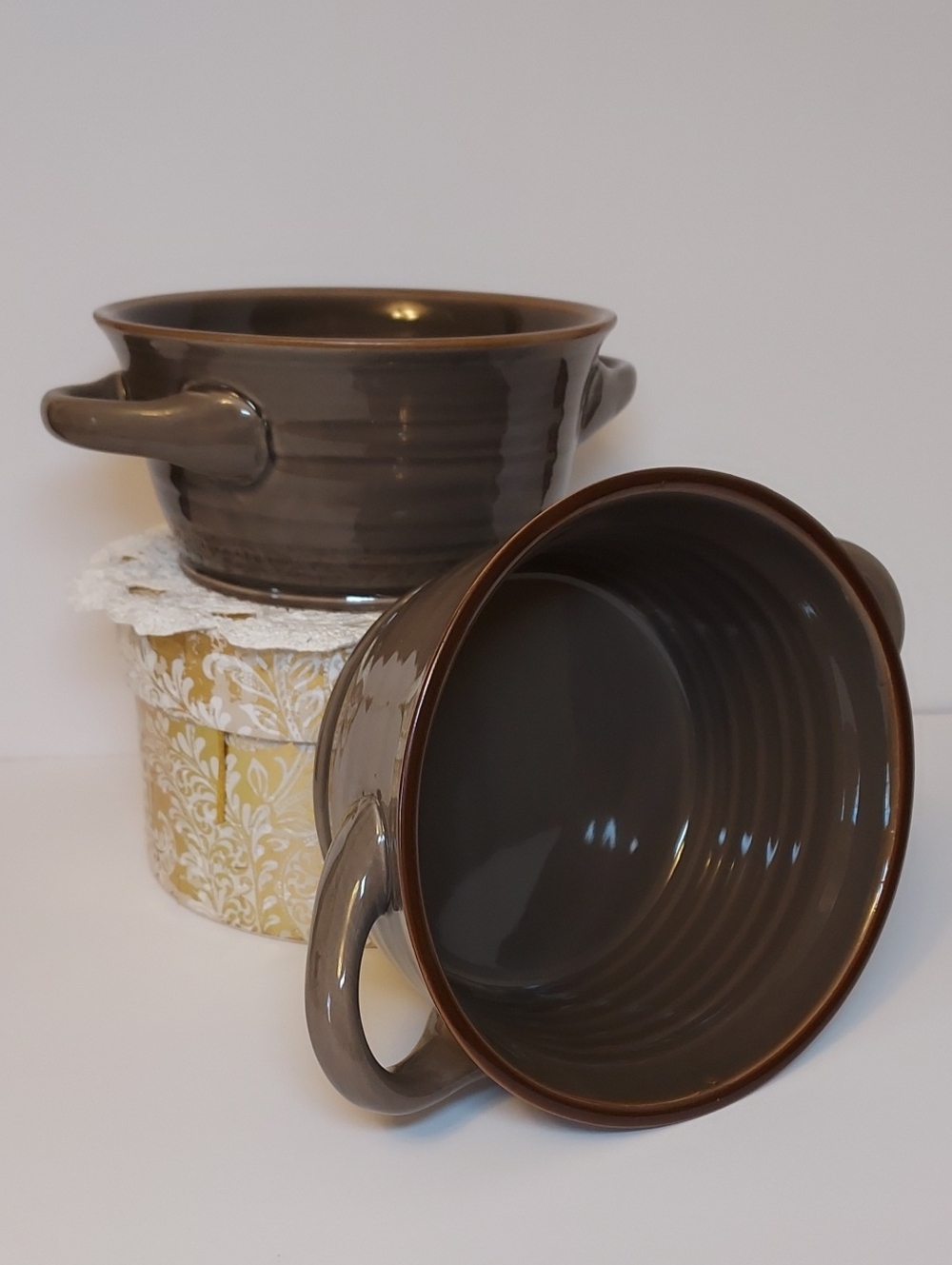 Soup Bowls Ceramic Double Handles